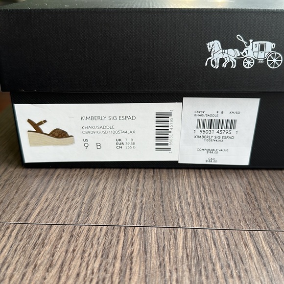 BNIB COACH wedge/platform sandals, US Size 9B - Picture 8 of 9